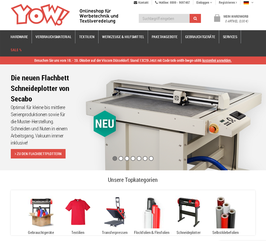 YOW! - Werbetechnik Screenshot