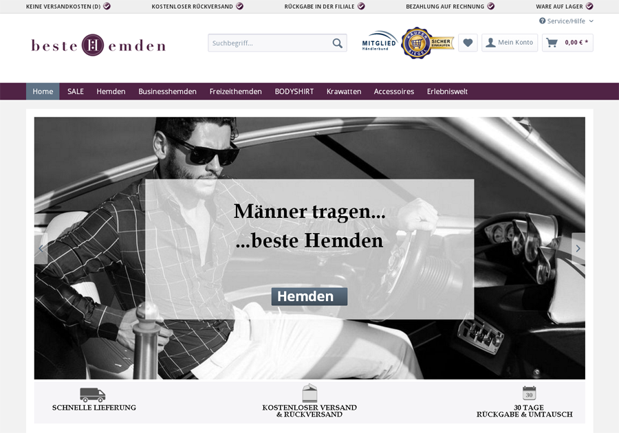 BesteHemden Screenshot