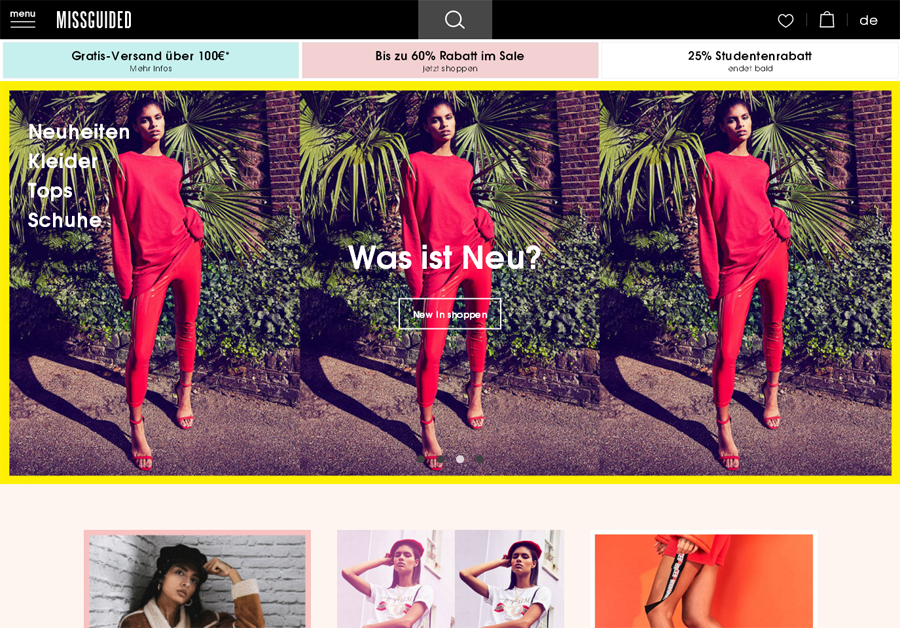 Missguided Screenshot