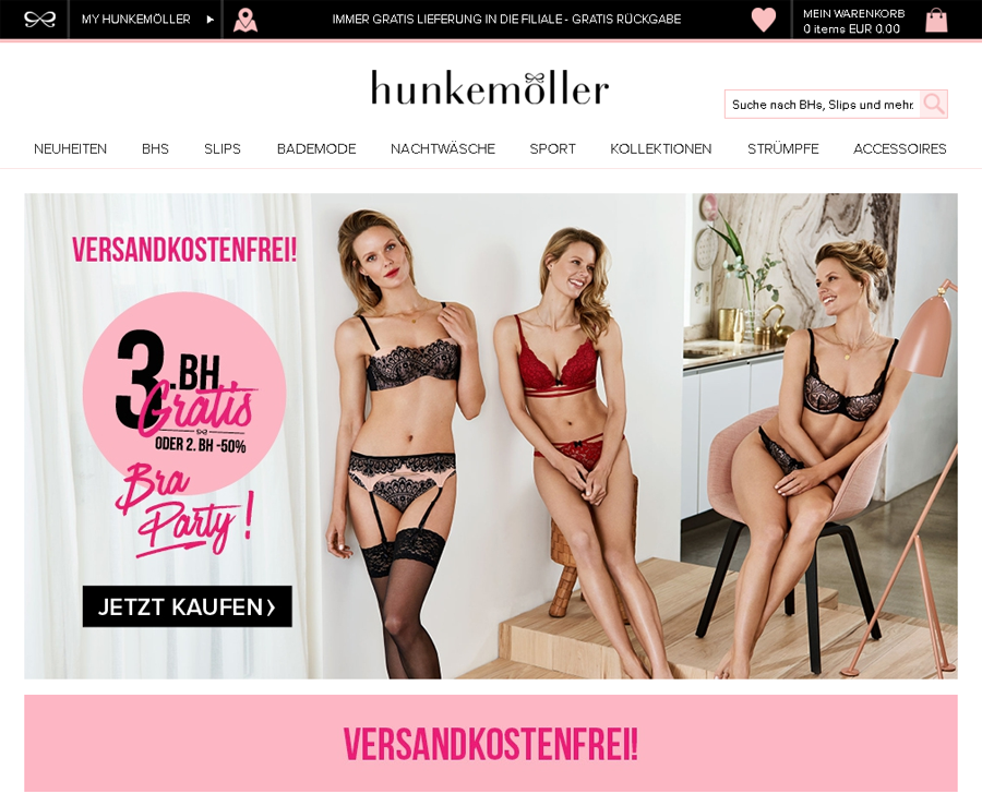 Hunkemöller AT Screenshot