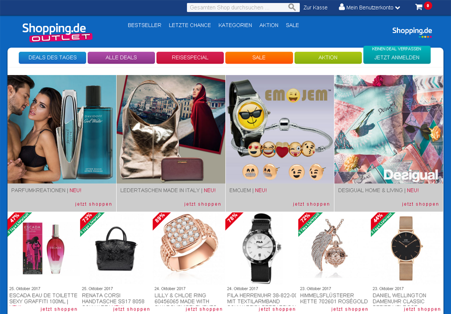 Shopping Outlet Screenshot