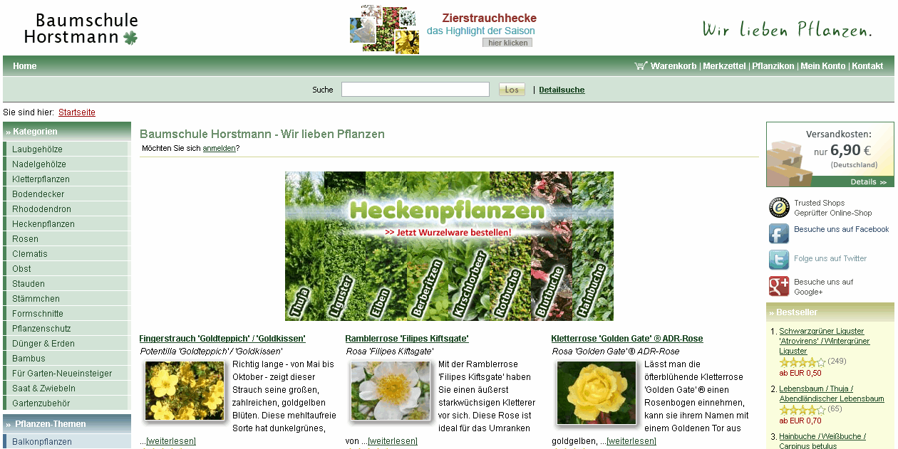 Baumschule Horstmann Screenshot
