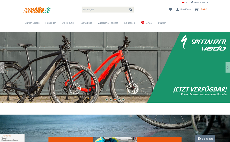 Nanobike.de Screenshot