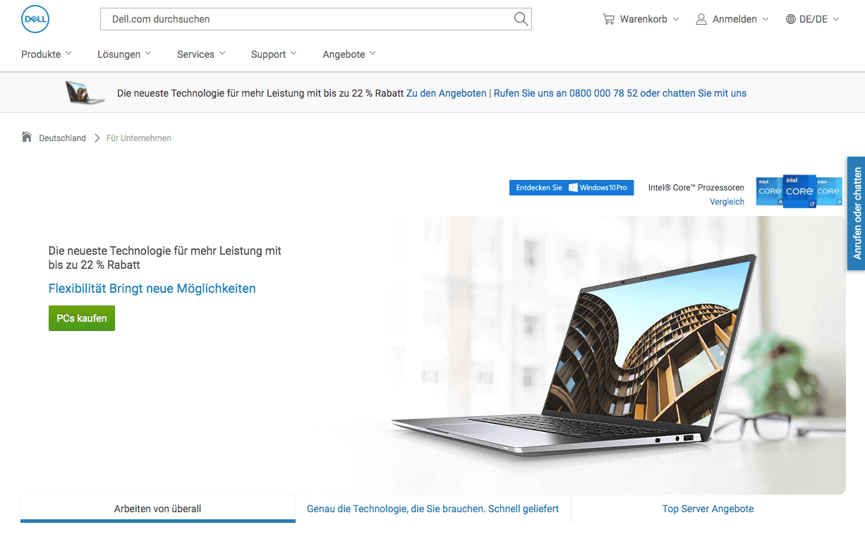 Dell Small Business Screenshot