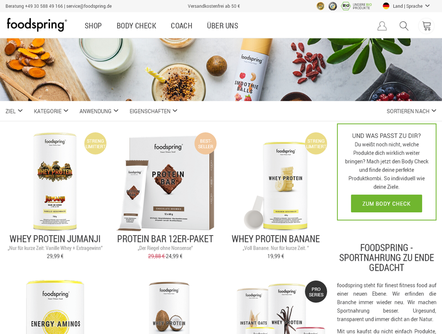 Foodspring Screenshot