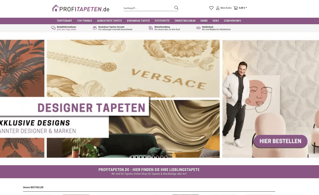 Profitapeten.de Screenshot