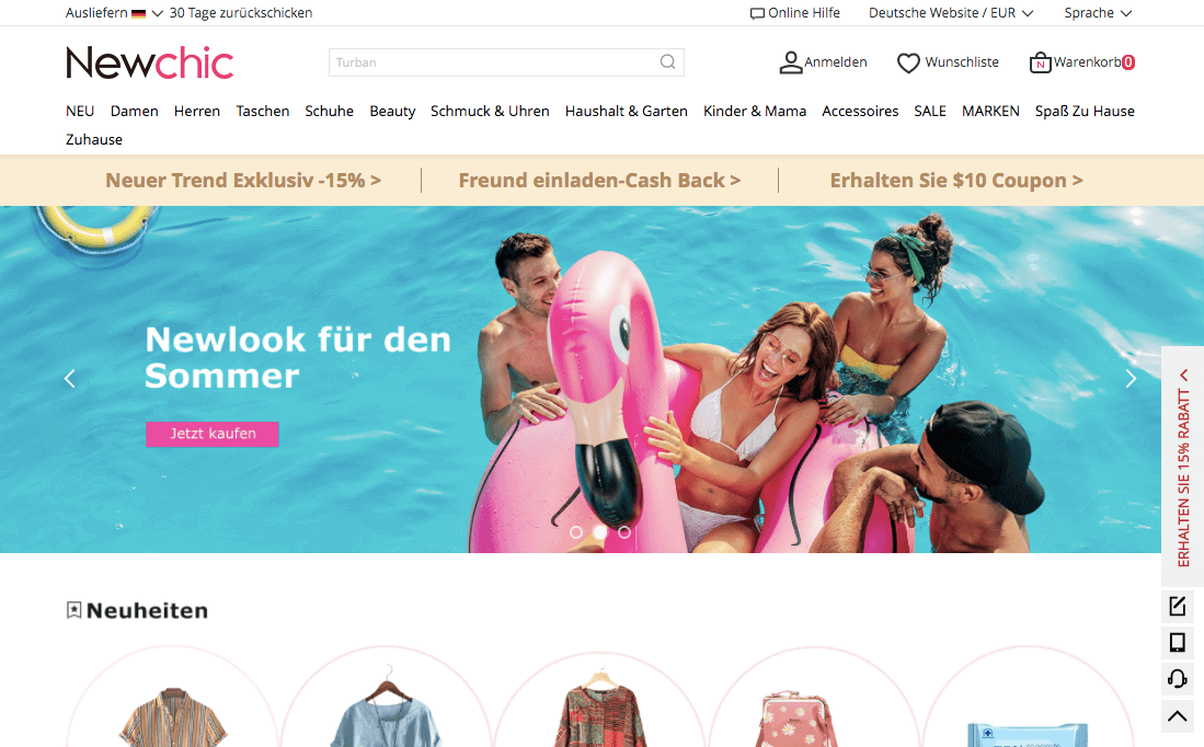 Newchic Screenshot