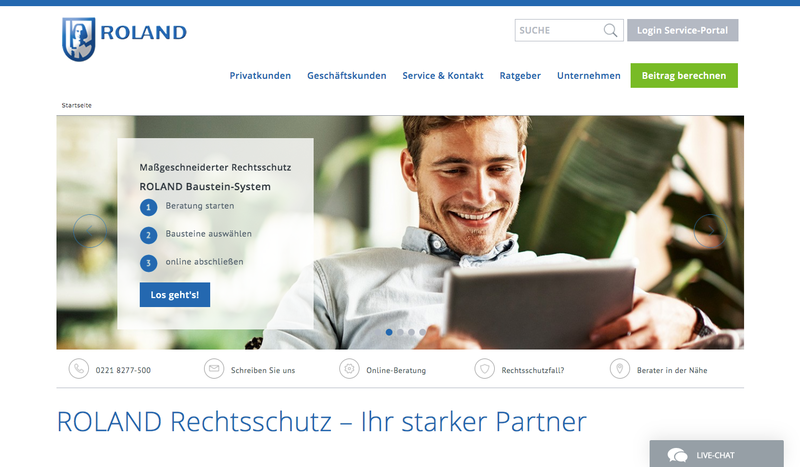 ROLAND Rechtsschutz Screenshot