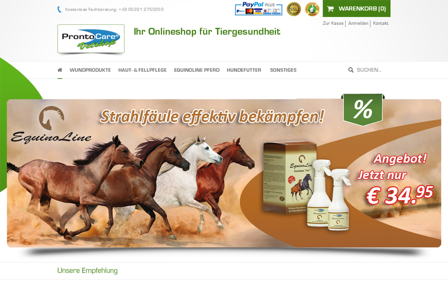 ProntoCare-Vetshop Screenshot