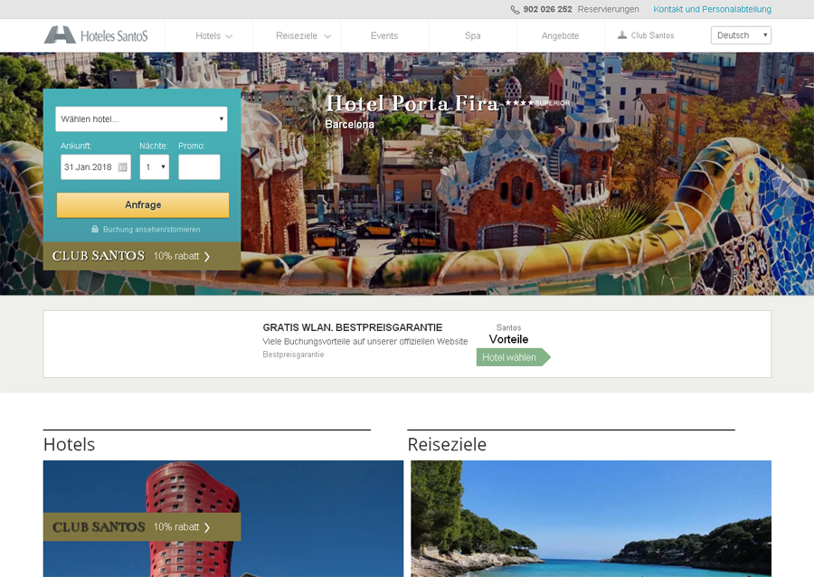 Hoteles Santos Screenshot