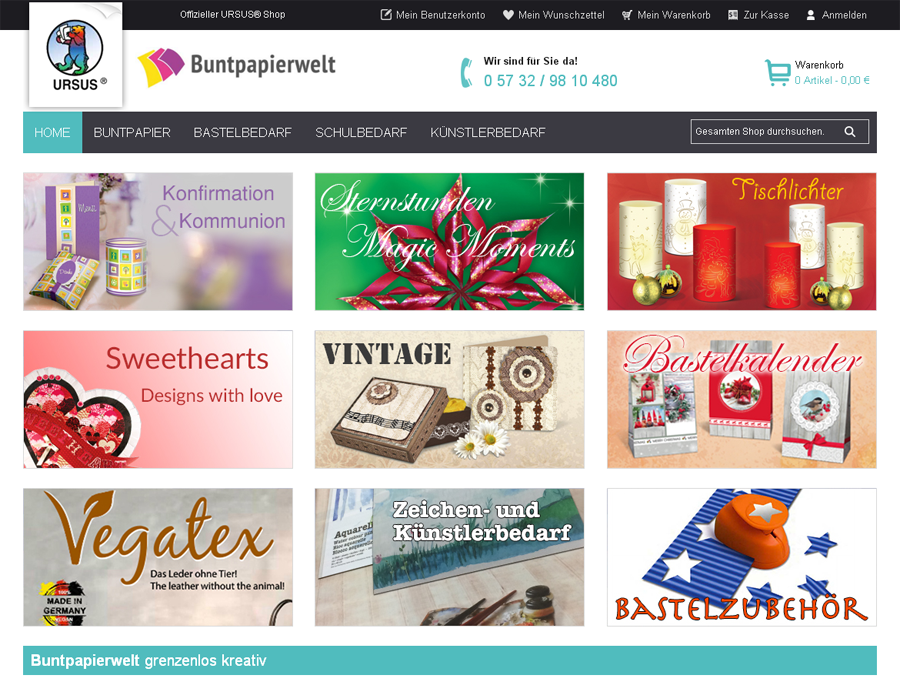 Buntpapierwelt.de Screenshot