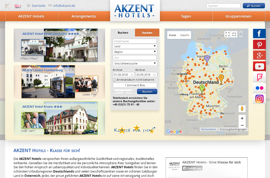 AKZENT HOTELS Screenshot