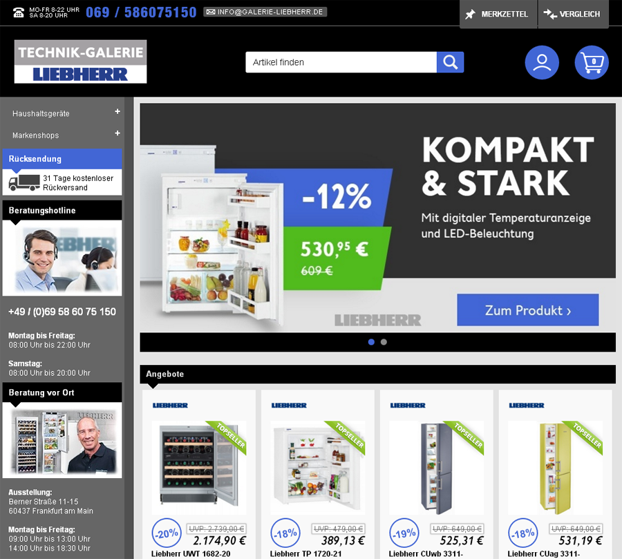 Galerie LIEBHERR Screenshot