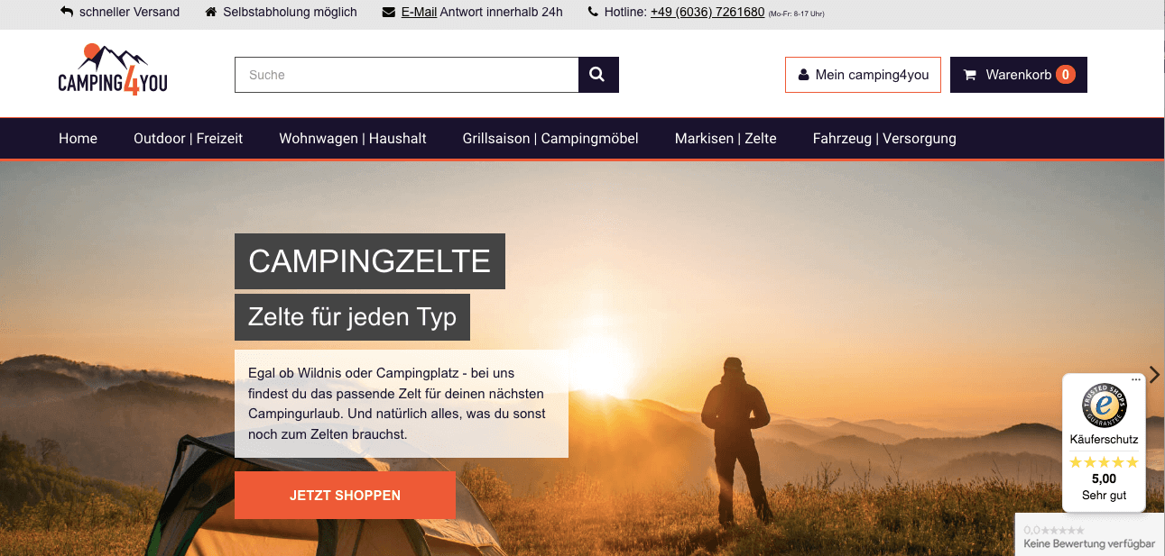 CAMPING4YOU Screenshot