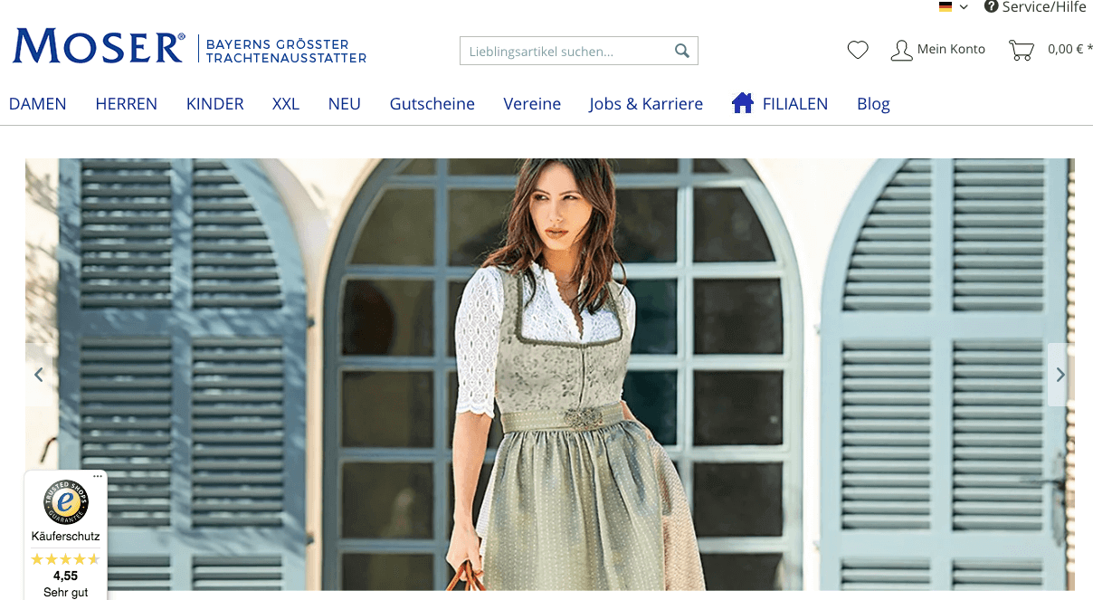 MOSER Trachten Screenshot
