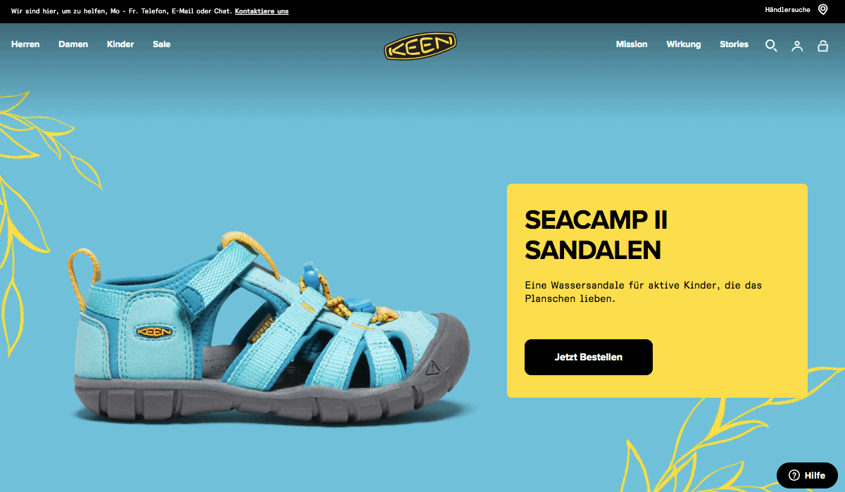 KEEN Footwear Screenshot