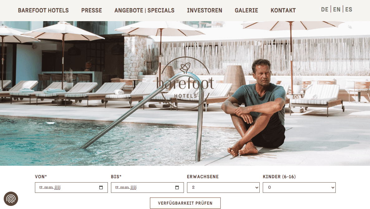 barefoot HOTELS Screenshot