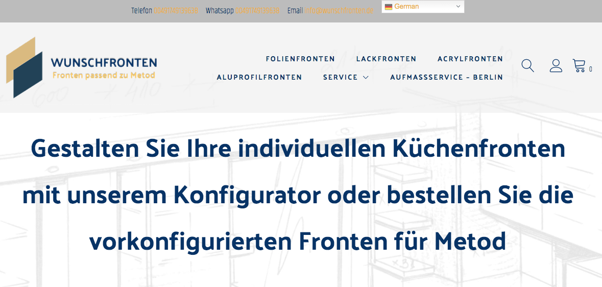 wunschfronten.de Screenshot