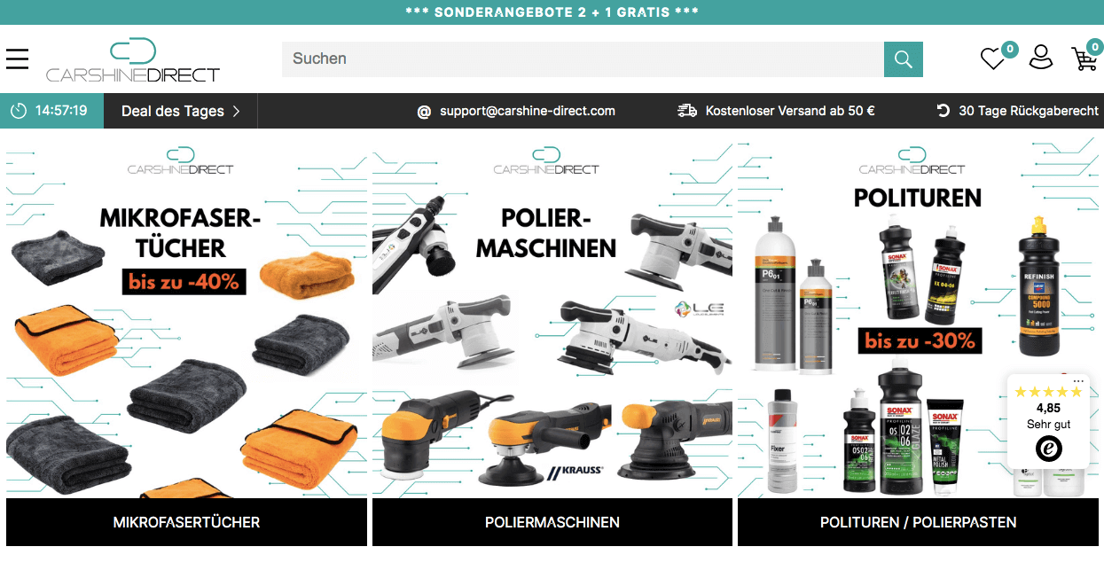 CARSHINE DIRECT Screenshot