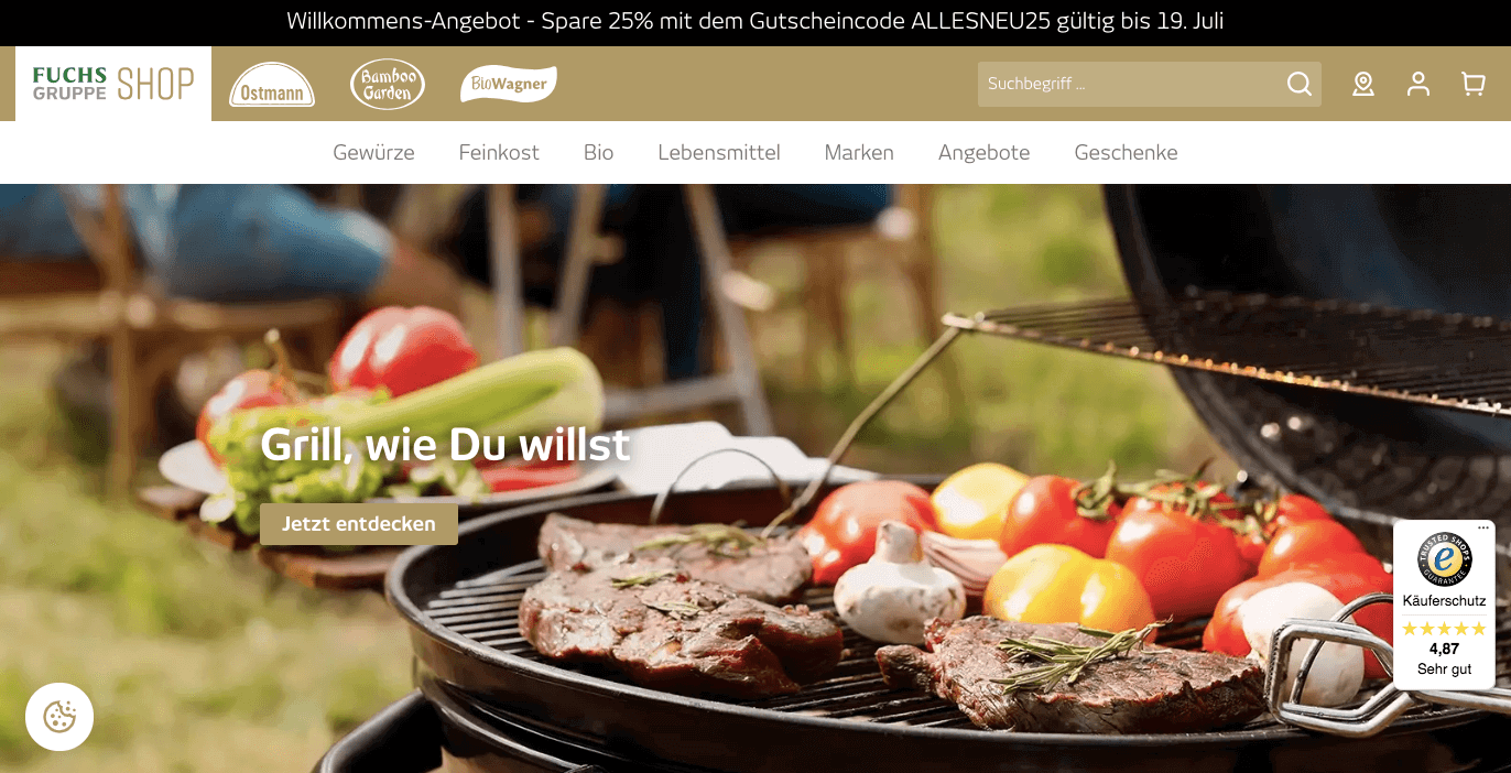 FUCHS GRUPPE SHOP Screenshot