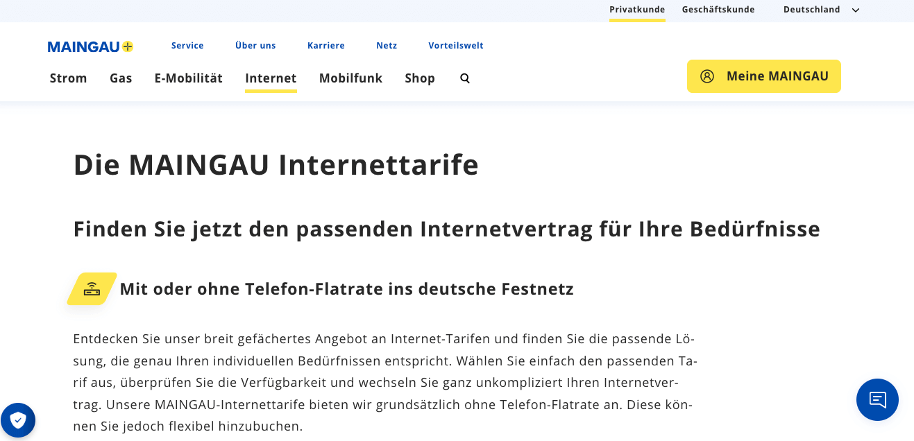 MAINGAU DSL Screenshot