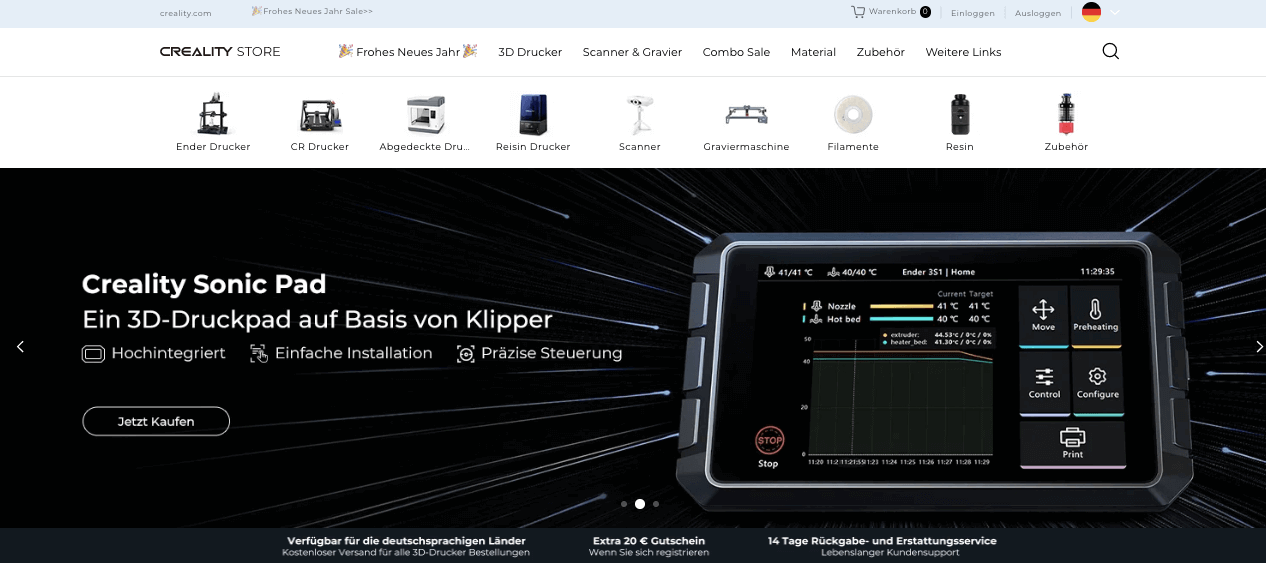 CREALITY Screenshot