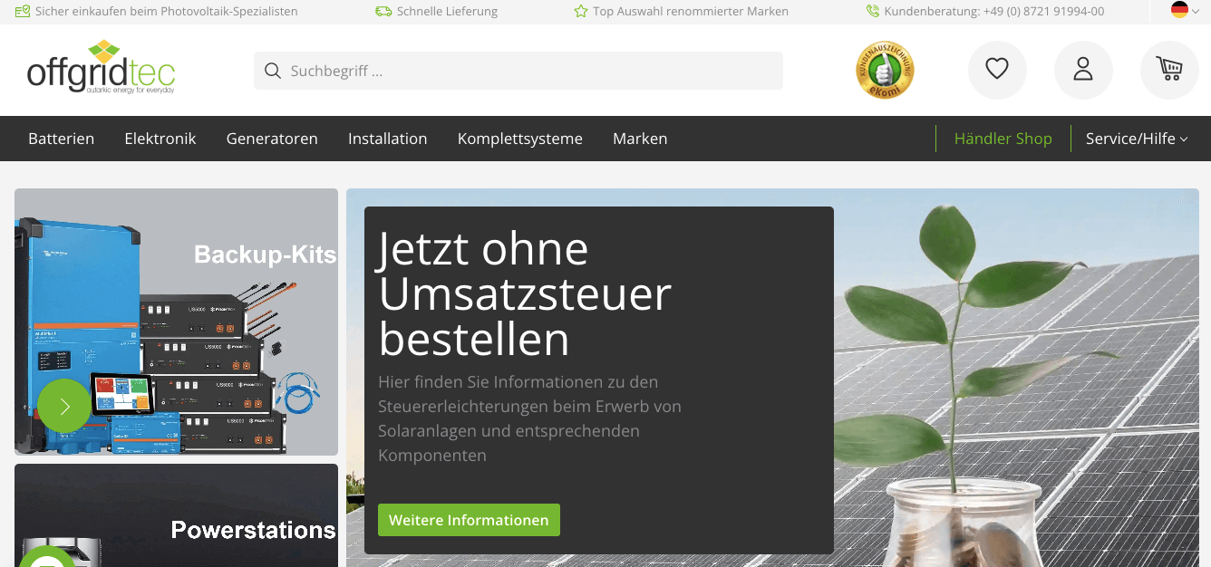 offgridtec Screenshot