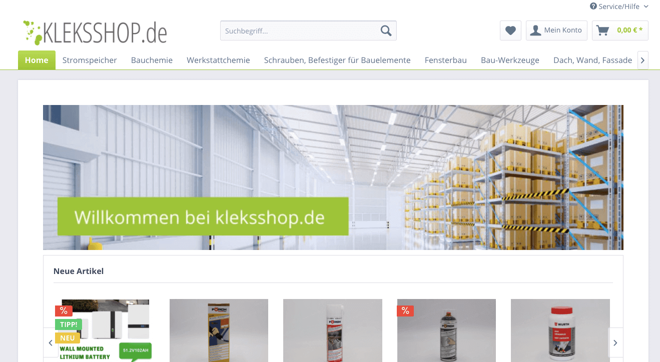 KLEKSSHOP.de Screenshot