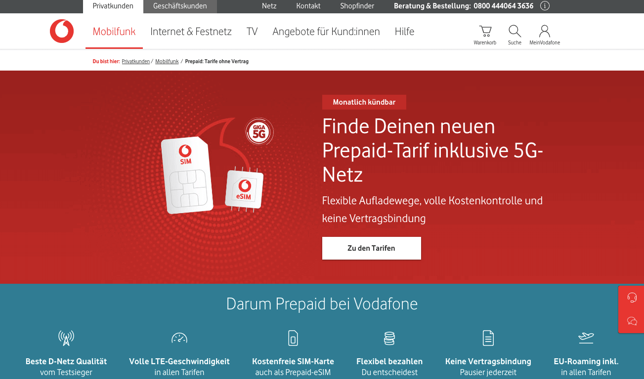 Vodafone CallYa Screenshot