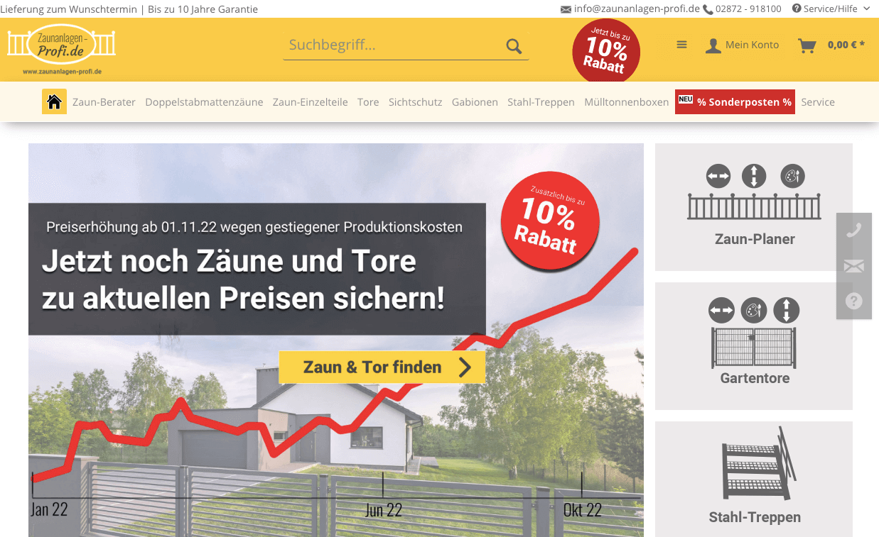 Zaunanlagen-Profi.de Screenshot