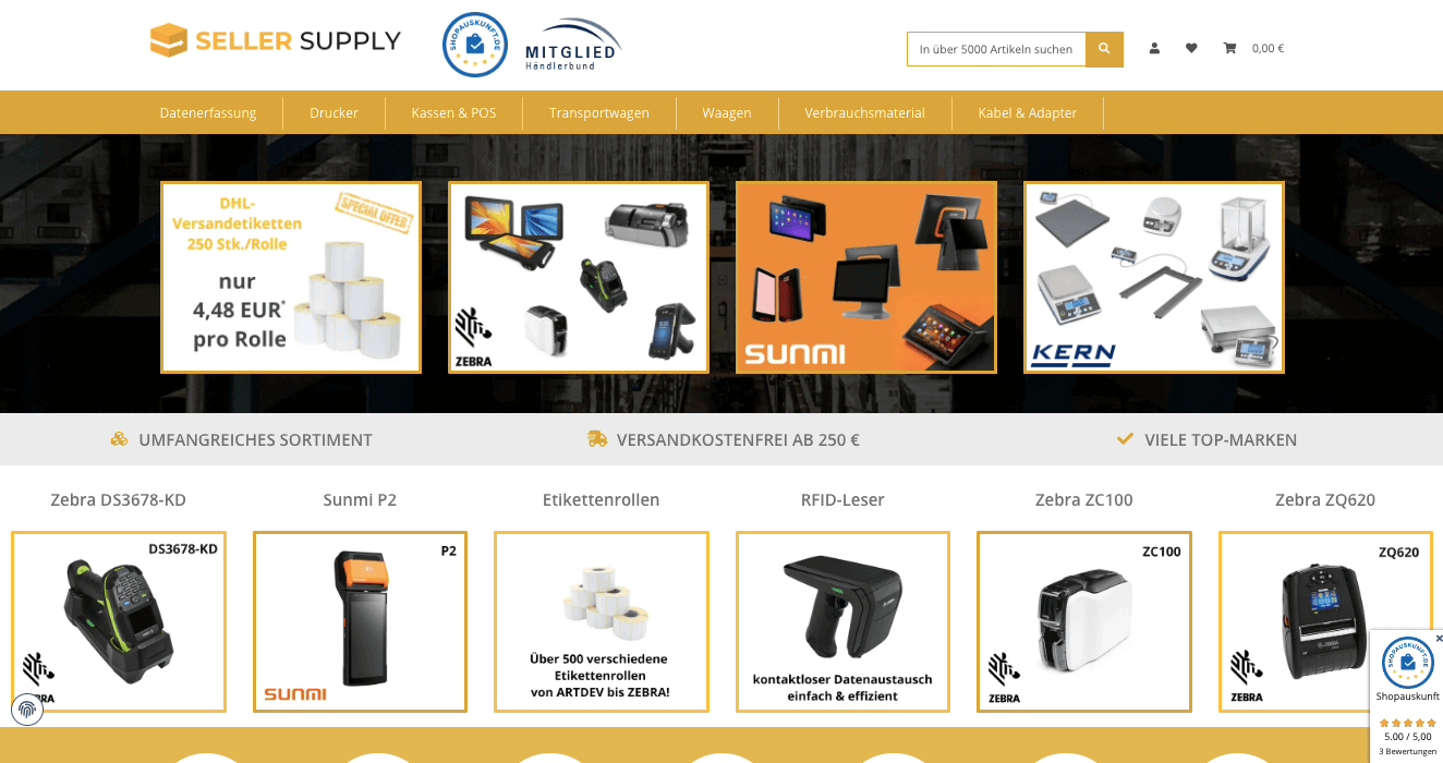 SELLER SUPPLY Screenshot