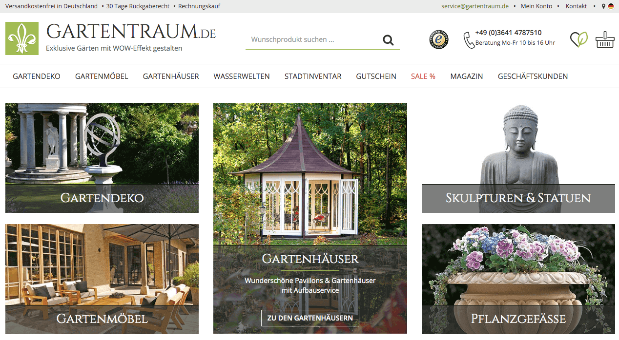 GARTENTRAUM.DE Screenshot
