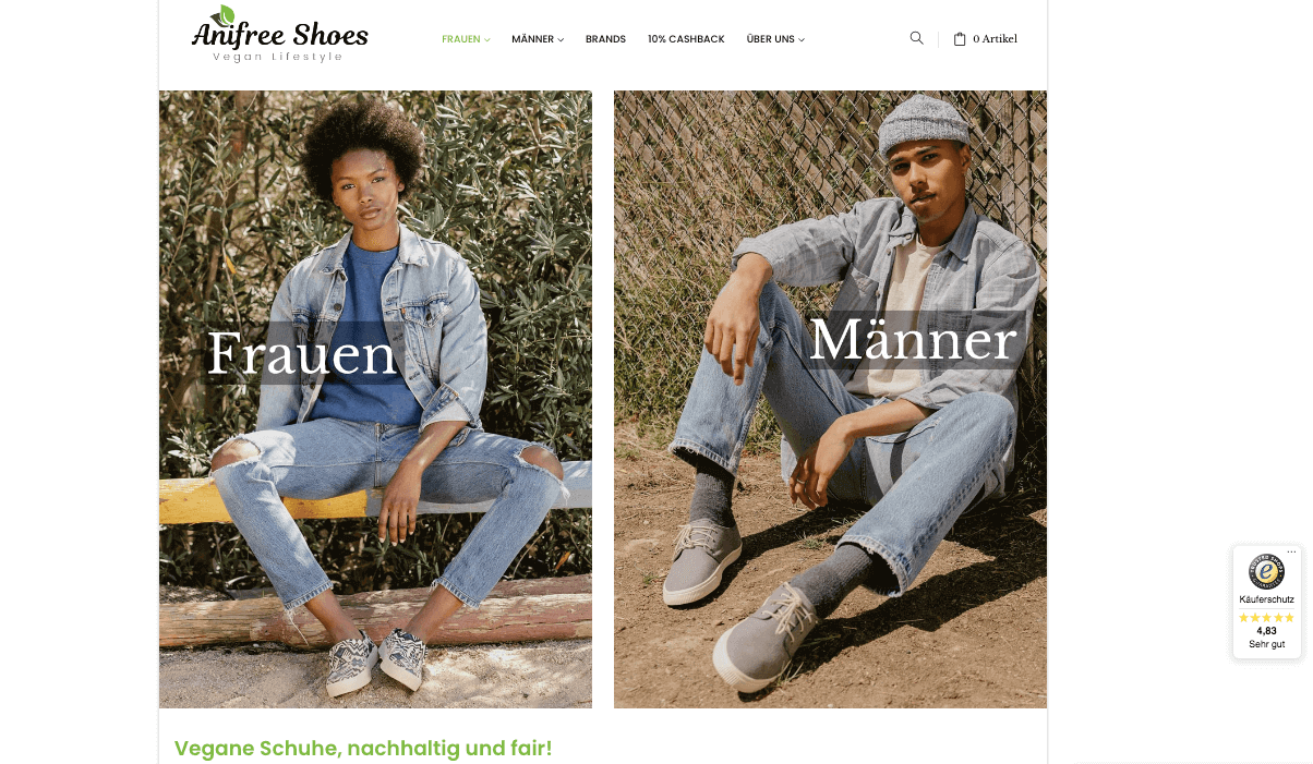 Anifree Shoes Screenshot