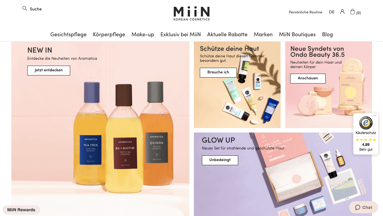 MiiN KOREAN COSMETICS Screenshot
