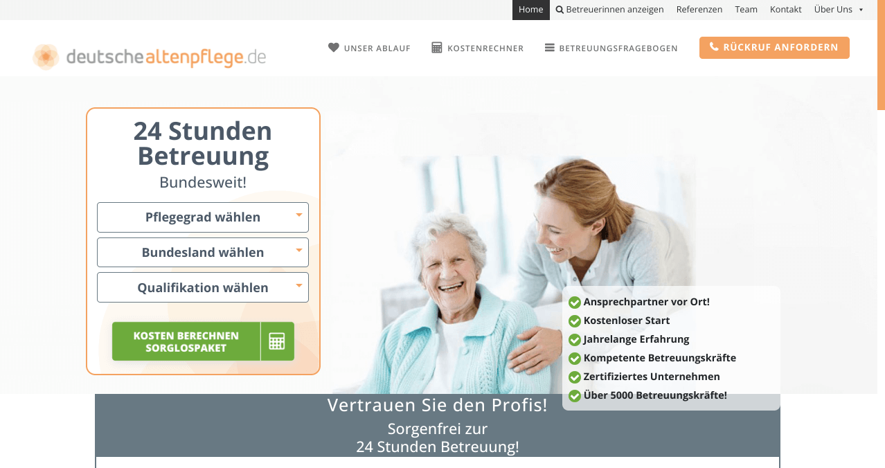 deutschealtenpflege.de Screenshot