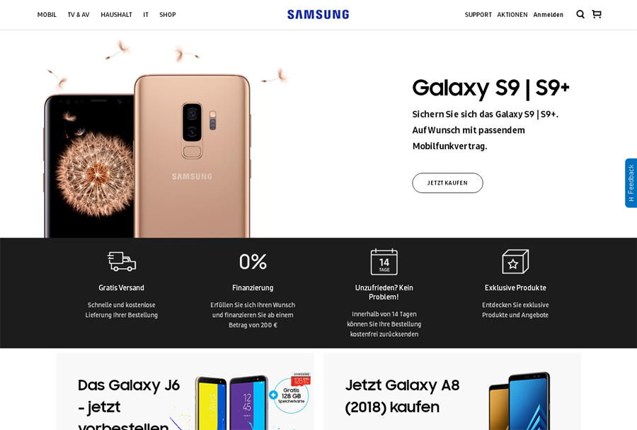 SAMSUNG Shop Screenshot