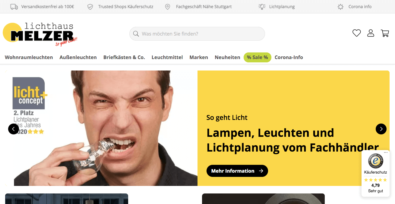 Lichthaus MELZER Screenshot