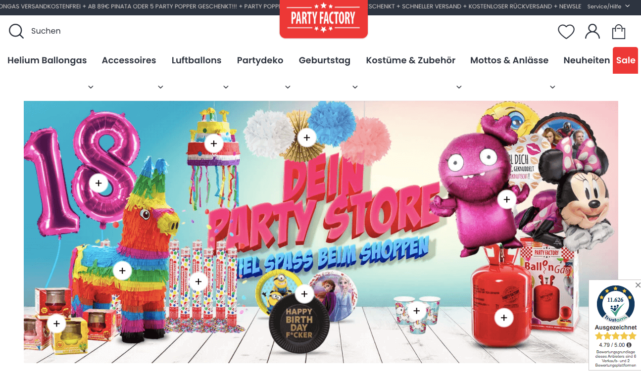PARTY FACTORY Screenshot