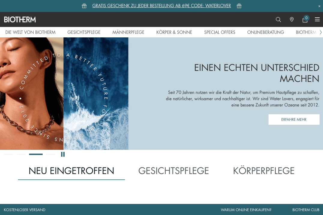 BIOTHERM Screenshot