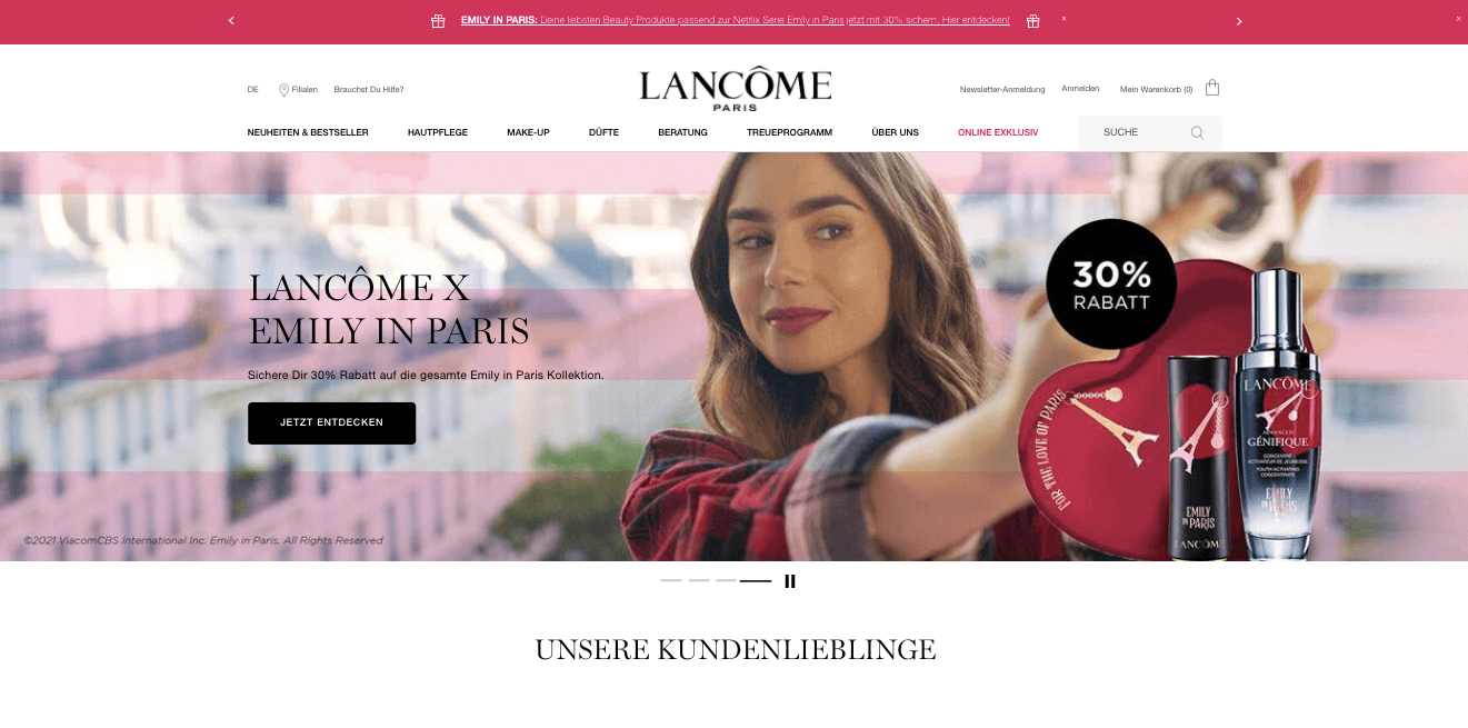 Lancôme Screenshot