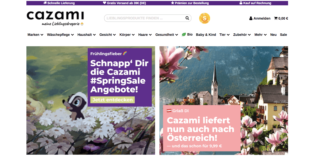 cazami meine Lieblingsdrogerie Screenshot