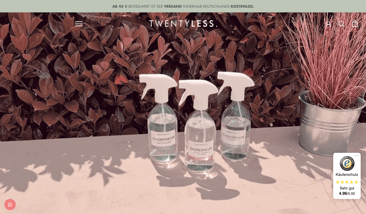 TWENTYLESS. Screenshot