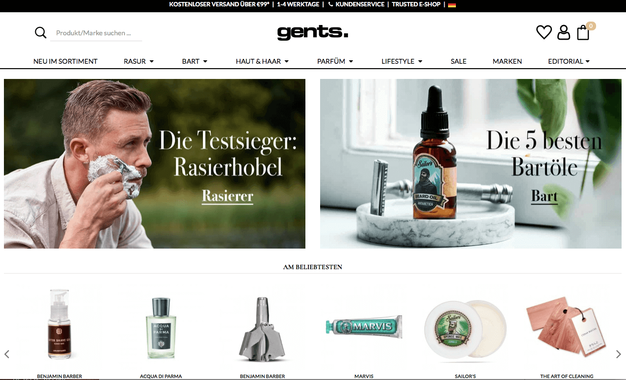 gents. Screenshot