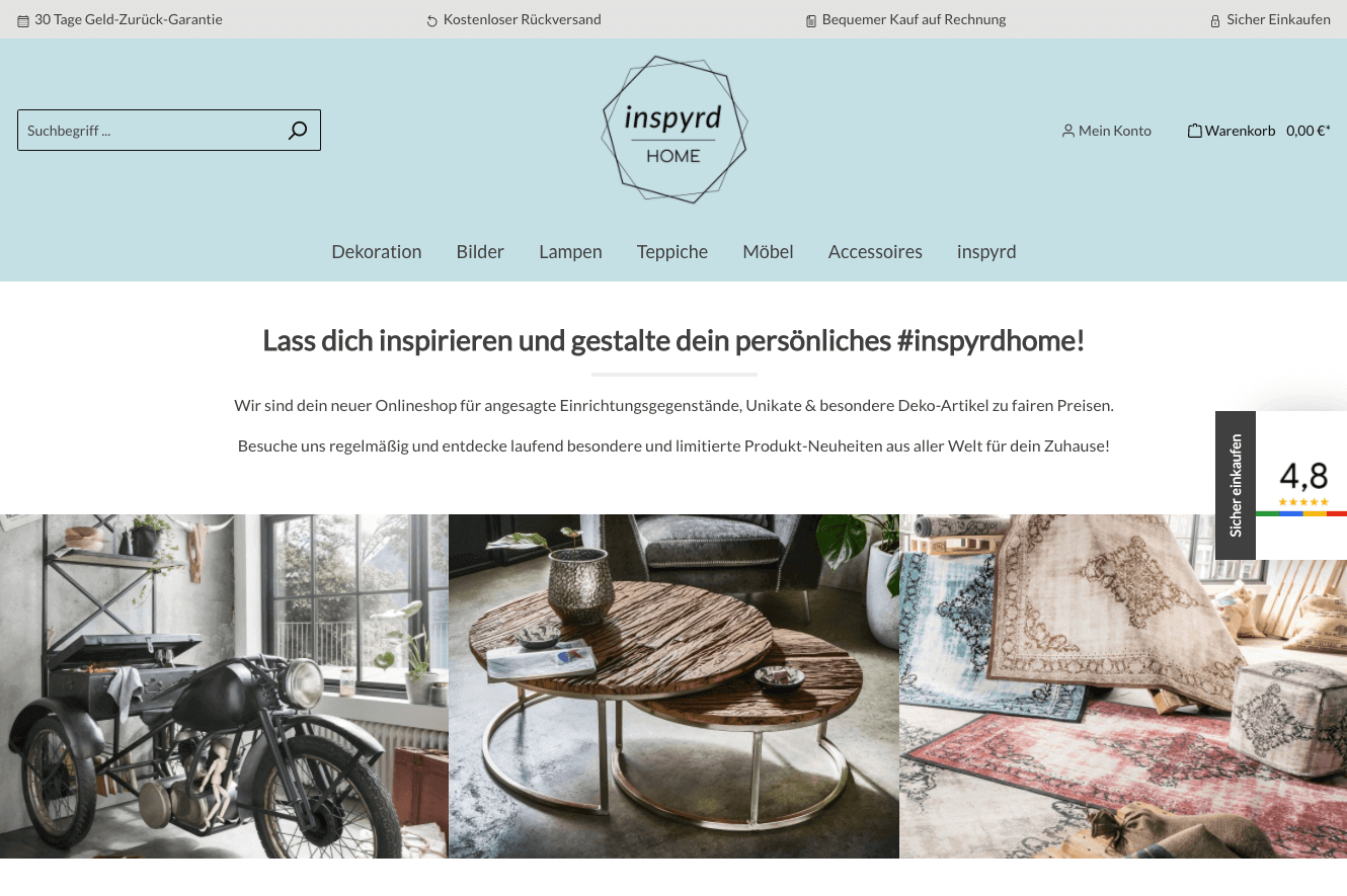 inspyrd HOME Screenshot
