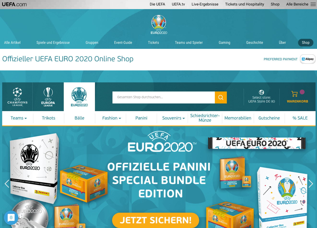 UEFA Store Screenshot