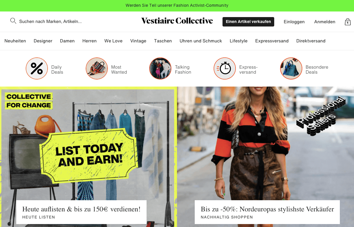 Vestiaire Collective Screenshot