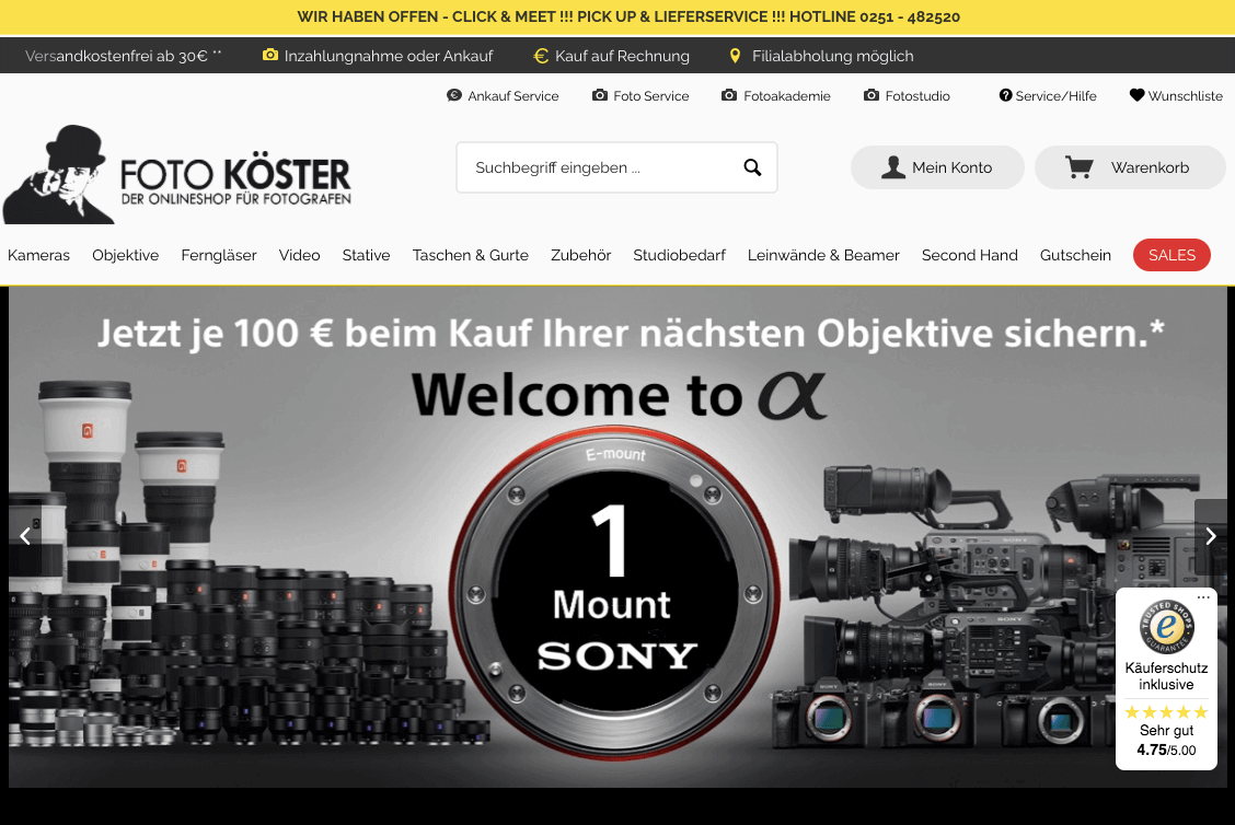 FOTO KÖSTER Screenshot