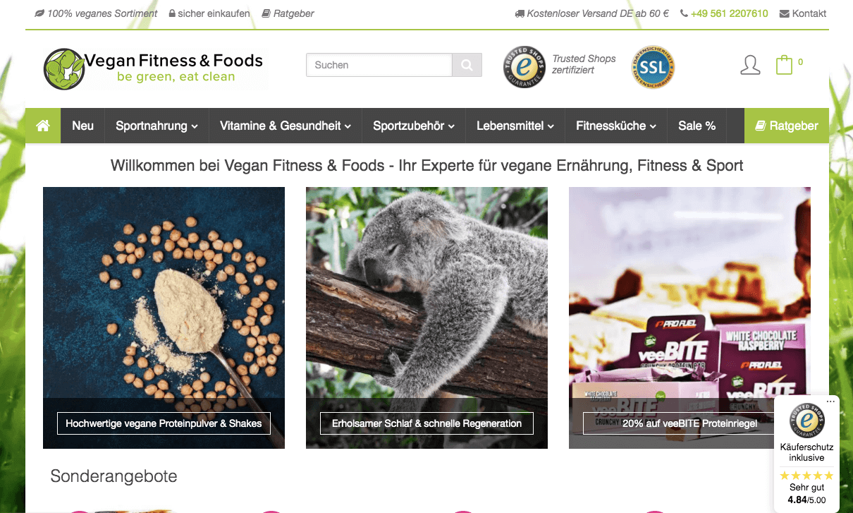 Vegan Fitness & Foods Screenshot
