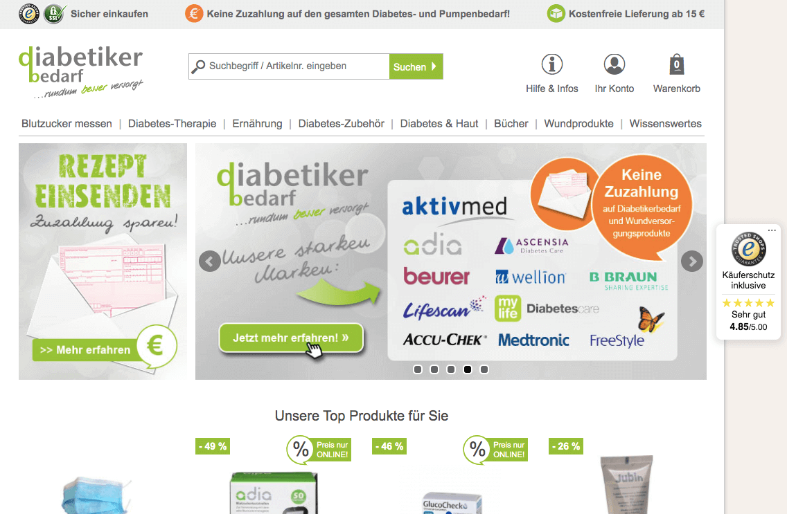 diabetikerbedarf Screenshot