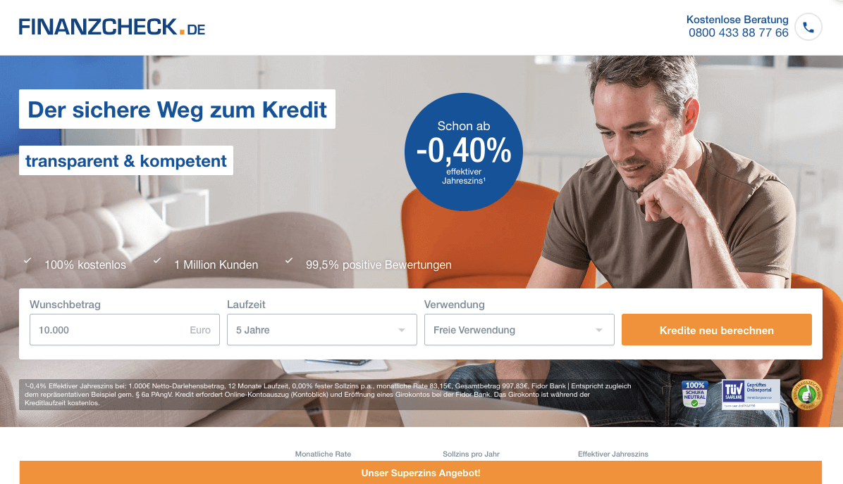 FINANZCHECK.de Screenshot